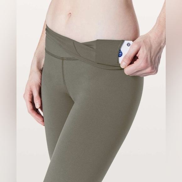 Lululemon Wunder Under Hi-Rise Tight 28” Dark Olive Full-On Luxtreme Size 6 - Picture 5 of 8